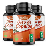 Oleo Copaiba 300 Cápsulas 500mg Óleo 3 Frascos De 100 Caps