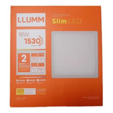 Plafon Painel Embutir Quadrado 20x20  Led 18w 6500k Llumm 