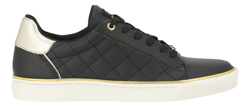 Tenis Para Mujer Gbg Negro Oro Ggalexandre-n