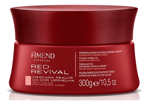 Mascara Colorante Vermelha Red Realce Da Cor Amend 250gr