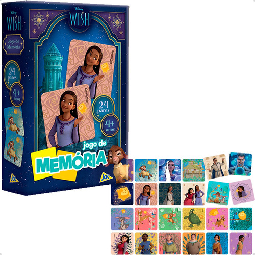 Jogo Da Memória Wish 48 Cartas Brinquedo Infantil Filme Nf