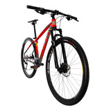 Bicicleta Aro 29 Trust 2x9 Shimano Alivio - Freio Hidraulico Cor Vermelho + Grafite Tamanho Do Quadro 19