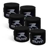 Kit Bandagem Elástica 5m Muvin C/ 3 Pares - Boxe Muay Thai