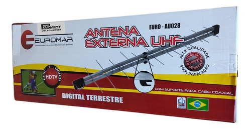 Antena Externa Digital - Log 28 Elementos Uhf, Hdtv- Com Sup