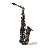 Saxofón Alto Sib Gris Mate Alta Calidad Kit Completo Kingdom