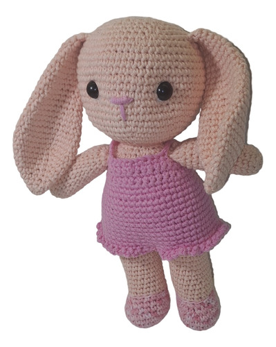 Conejo Muñeco De Apego Amigurumi Tejido A Crochet 