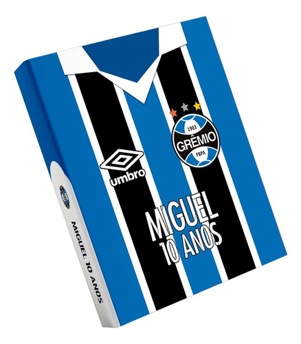 Álbum Para 300 Fotos 10x15cm Fichário Tema Futebol Grêmio