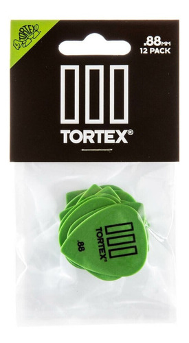 12 Plumillas Dunlop Tortex Tiii .88 462p.88 Color Verde