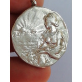 Medalla Antigua De Plata De Colección Maciza 
