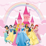 Foto Mural Adesivo Personagens Desenho Princesas M²