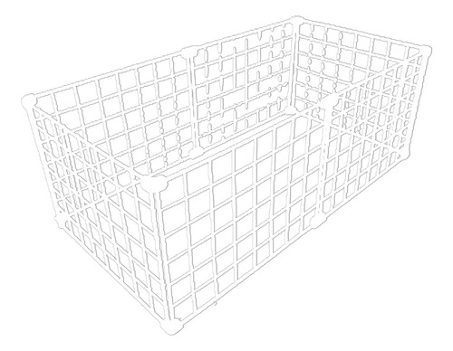 Cercadinho P/ Pet Tela Aramada - 0,80 X 0,30 X 0,40 Branco