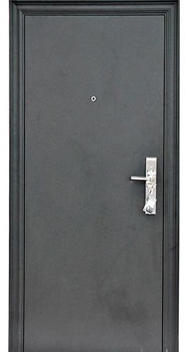 Puerta Seguridad Multianclaje Lisa Color Negro 2050x960x70