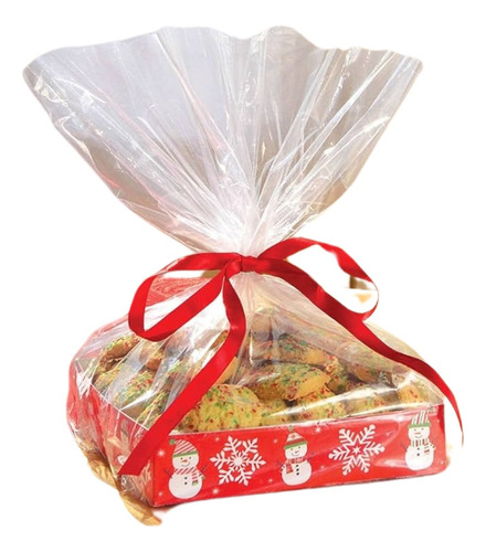 Paq De 2 Pzas De Caja De Dulces, Galletas, Regalos Navidad