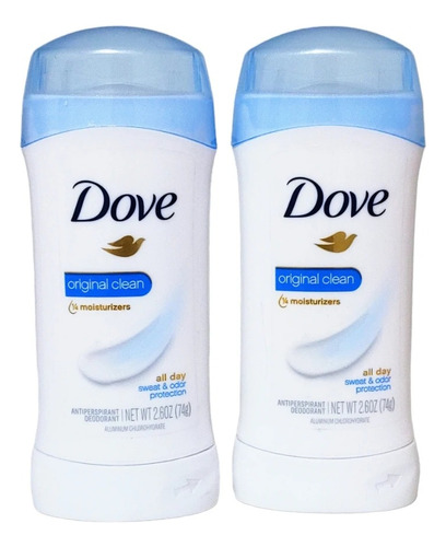 Dove Desodorante Stick Original Clean Kit Com 2