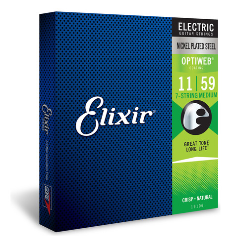 Elixir Strings 19106 - Cuerdas Para Guitarra Electrica De 7