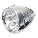 Luz Frontal De 7 Led Para Farol De Bicicleta Retro Bike