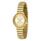 Relógio Lince Feminino Dourado Pulseira Mola Lrg4720l C2kx