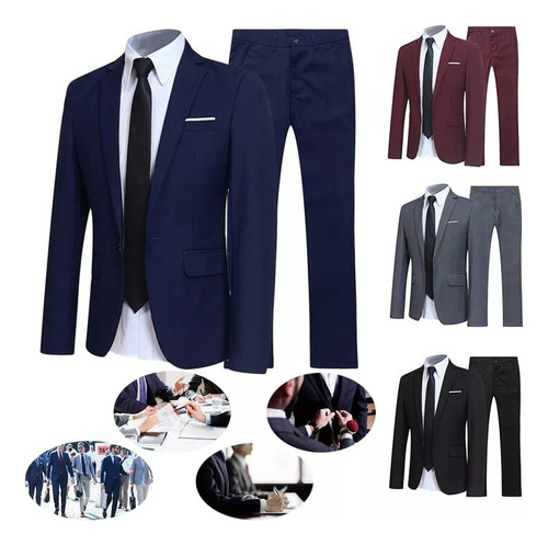 Traje De Dos Piezas Para Hombre, Traje De Boda, Traje Formal