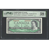 1 Dólar Canadá 1954 - Pmg 58 Epq - Numeración Particular
