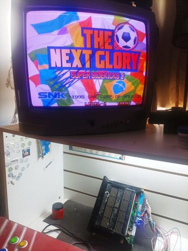 Cartucho Fliperama Super Side Kicks 3 Mvs Neo Geo Original