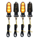 Vrweare 4pcs 12v Universal Mini Led Motocicleta Indicadores 