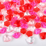 240 Piezas De Mini Adornos De Corazn Acrlicos, Mini Labios,