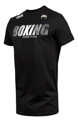 Remera Gris Plata Ufc Venum Boxing Estampa Vinilo