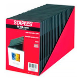 Caja Dvd Y Cd Negra Plastica X 25 Unidades Staples