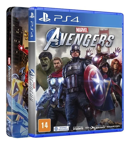 Jogo Marvel Avengers Steelbook Ps4 Mídia Física (leia Tudo)