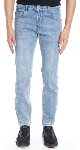 Jeans Hombre Ellus Basico Skinny Lagoon Elastic Bleach