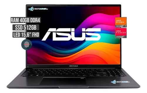 Portatil Asus Vivobook Amd Ryzen 7 7730u Ssd 512gb Ram 40gb