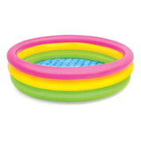 Piscina Inflable Infantil 3 Aros Colores