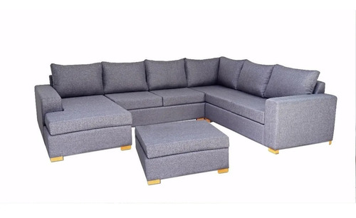 Sillon Esquinero 5 Modulos Premium En Chenille Antidesgarro