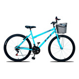 Bicicleta Passeio Anny Aro 26 C/cestinha 18 Vel. Rosa Mcz18