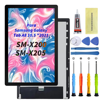 Pantalla Táctil Lcd Para Samsung Galaxy Tab A8 10.5 2021 Sm-x200 Sm-x205 Negro | Meses sin interés