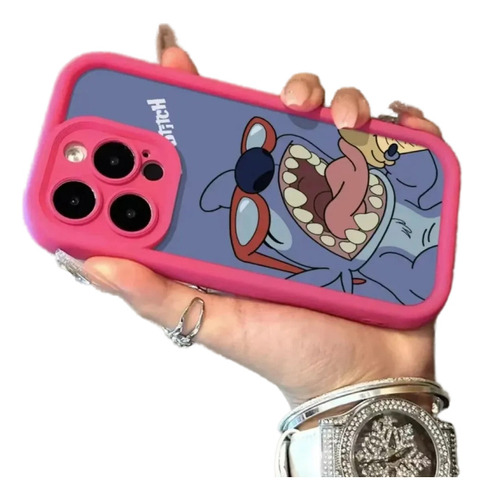 Bonita Funda De Teléfono Disney Stitch For iPhone 15 Pro Ma