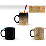 Caneca Mágica Senhor Dos Anéis Mapa Da Terra Média!