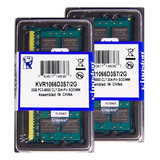 Memória Kingston Ddr3 2gb 1066 Mhz Notebook Kit C/30 Unids