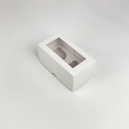 Pack 25 Cajas Para 2 Cupcakes Con Visor/ventana Y Separador