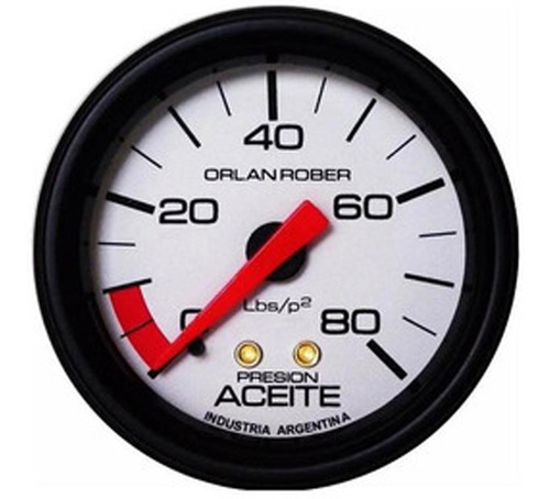 Reloj Presion Aceite 80 Lbs Blanco Competicion Orlan Rober