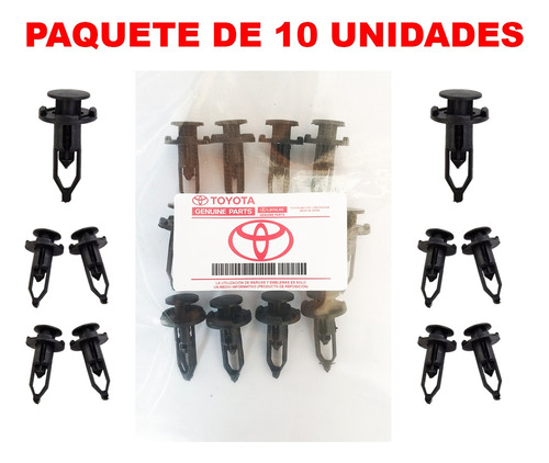 Clips Gancho Parachoque Toyota Fortuner Hilux Kavak 10 Und Foto 3