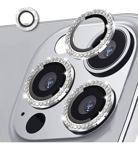 Vidrio Protector Aro Lujo Diamond Compatible iPhone 14 Pro