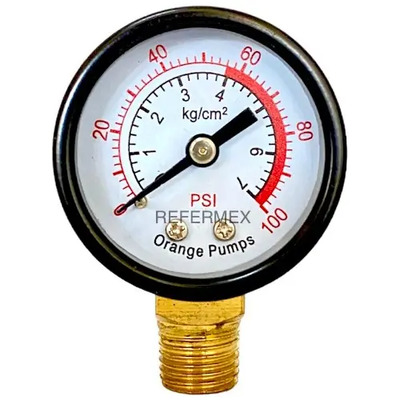 Manómetro 0-100psi Para Compresora Entrada 1\u002F4 Npt Radial  | Envío gratis