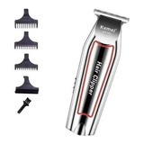 Maquininha Barbear Cabelo Fazer Pézinho Bivolt Dias Dos Pais Cor Braco E Preto 110v/220v