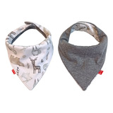 Pack X 6 Babero Bandana Bebé Reversible Triple Capa Algodon