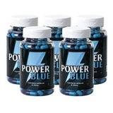 Power Blue - Estimulante Masculino 5 Potes 60 Cápsulas 500mg