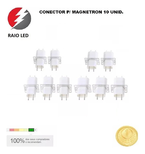 Kit Com 10 Unidades - Conector Para Magnetron Filamento Novo