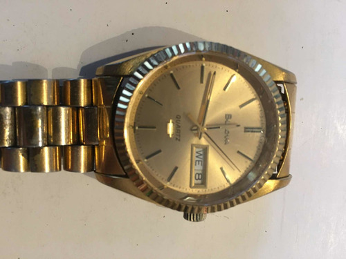 Reloj Bulova Quartz Dorado Para Hombre Adulto