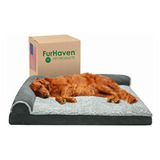 Furhaven Xl Memory Foam Dog Bed Two-tone Faux Fur & Suede L