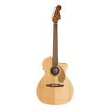 Guitarra Electroacústica Fender California Newporter Player Newporter Para Diestros Natural Walnut Brillante